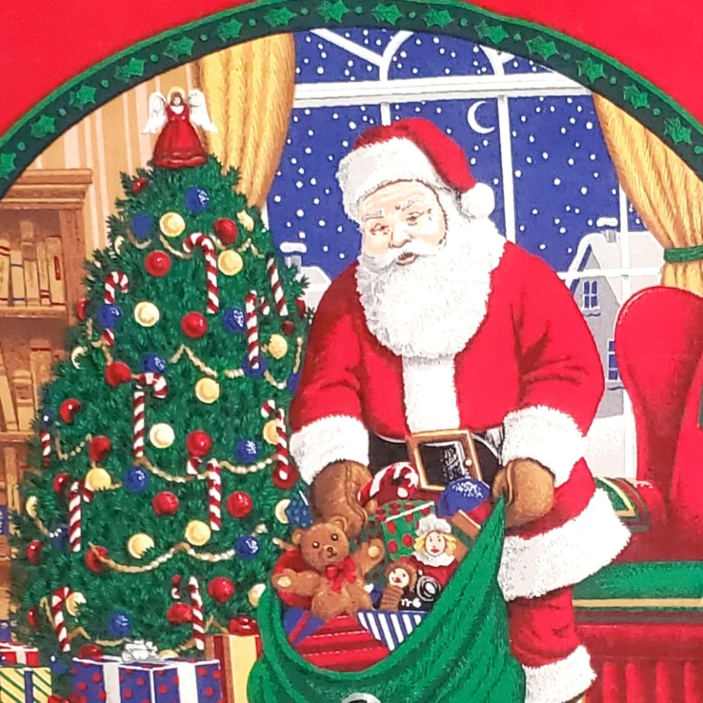 Vintage Santa Pillow & Wall Hanging 